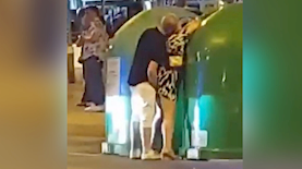 זוג מקיים יחסי מין ברחוב, צילום: צילום מסך
